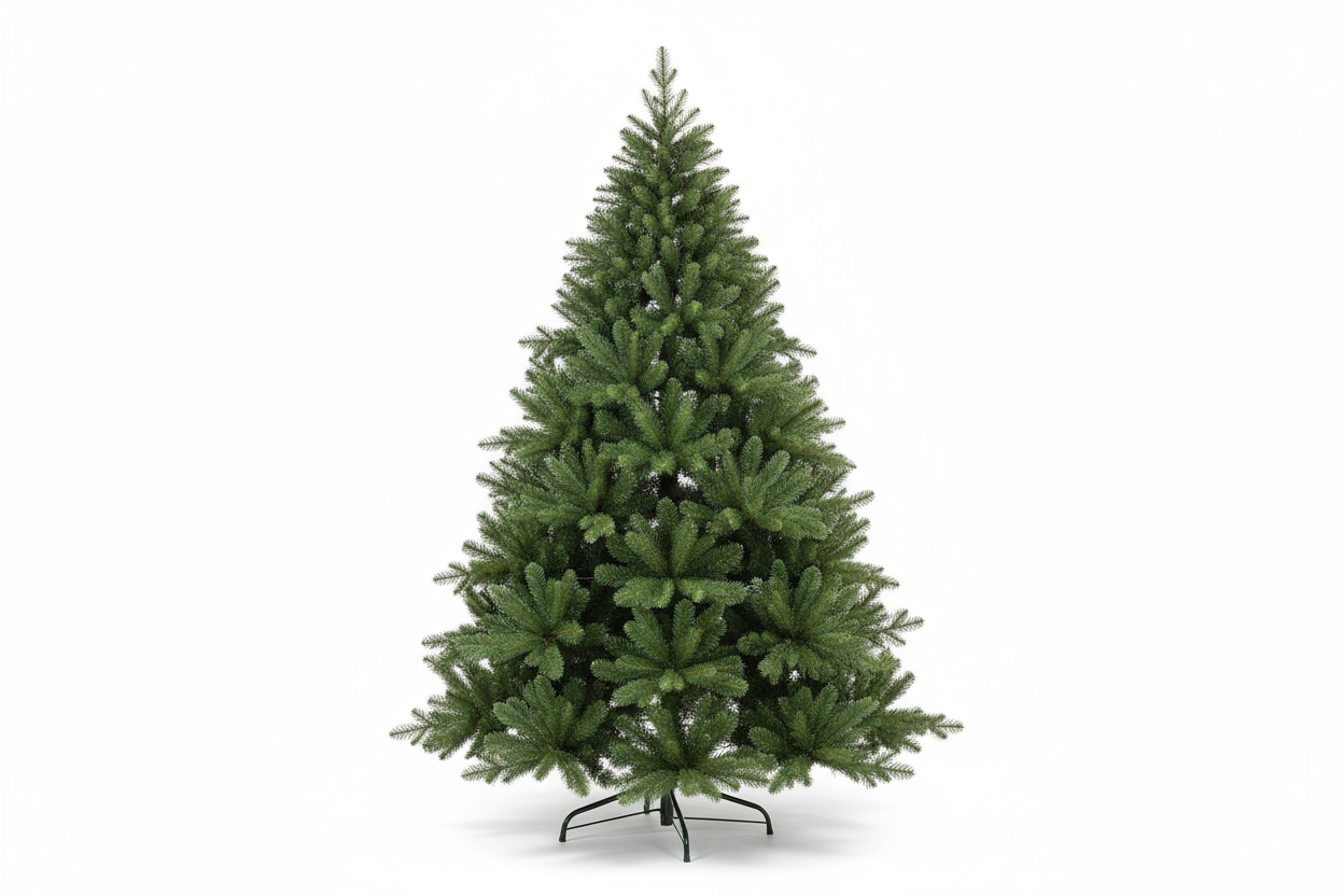 Цвят Зелено
Диаметър х Височина 1.30x2.10m
Вид елха Зелено
Тип на елхата Класическо
Размери на елхата Голямо(190-295cm) на бял фон