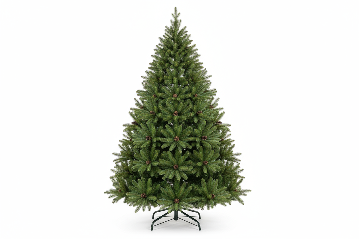 оледна елха, зелена, с гъста листна структура, шишарки и 1168 вградени клона. Разполага с метална основа и лесен монтаж.

Украсете дома си за най-големия празник в годината и създайте най-празничната атмосфера!

Магическите мигове на Коледа оживяват в Jumbo!

Цвят Зелено
Размери на опаковката 105x30x32cm
Диаметър х Височина 132x210cm
Вид елха Зелено
Тип на елхата Класическо
Размери на елхата Голямо(190-295cm) на бял фон